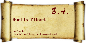 Buella Albert névjegykártya