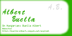albert buella business card